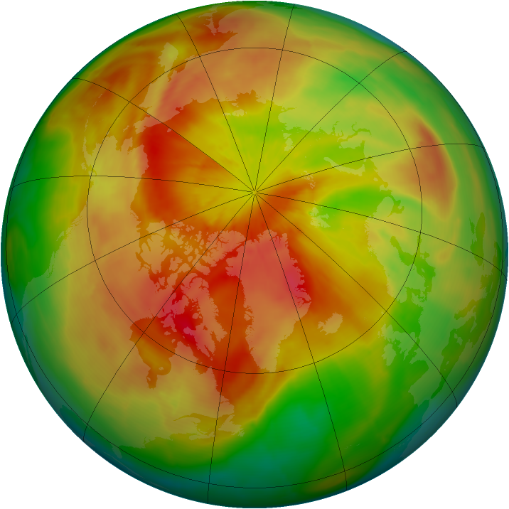 Arctic ozone map for 10 April 2014